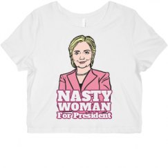 Ladies Slim Fit Crop Top Tee