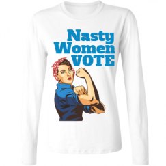 Ladies Relaxed Fit Basic Long Sleeve Tee