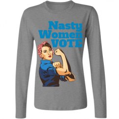 Ladies Relaxed Fit Basic Long Sleeve Tee