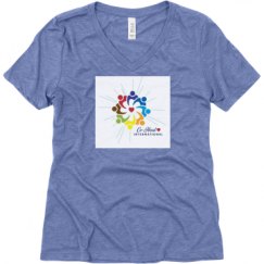 Ladies Relaxed Fit Super Soft Triblend V-Neck Tee