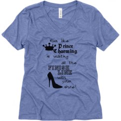 Ladies Relaxed Fit Super Soft Triblend V-Neck Tee