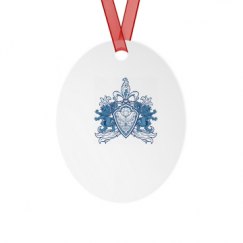 Metal Oval Christmas Ornament