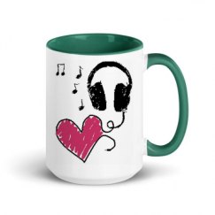 15oz Ceramic Mug with Color Inside