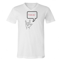 Unisex V-Neck Jersey Tee