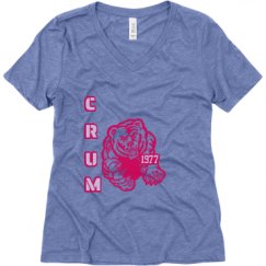 Ladies Relaxed Fit Super Soft Triblend V-Neck Tee