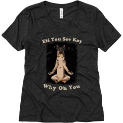 Ladies Relaxed Fit Super Soft Triblend V-Neck Tee