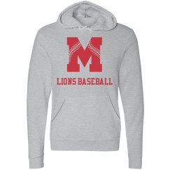 Moore Lions Grey Marbled Hoodie with Red