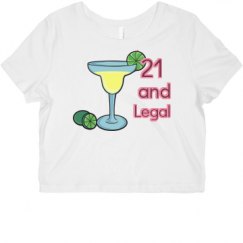 Ladies Slim Fit Crop Top Tee