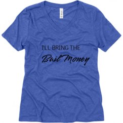 Ladies Relaxed Fit Super Soft Triblend V-Neck Tee