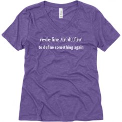 Ladies Relaxed Fit Super Soft Triblend V-Neck Tee