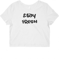 Ladies Slim Fit Crop Top Tee