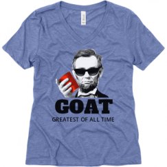 Ladies Relaxed Fit Super Soft Triblend V-Neck Tee