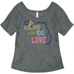 Ladies Flowy Slouchy Tee