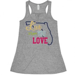 Ladies Flowy Racerback Tank