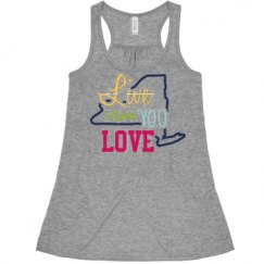 Ladies Flowy Racerback Tank