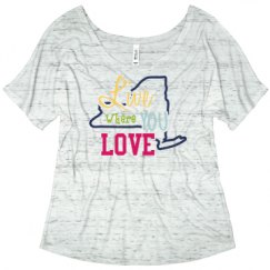 Ladies Flowy Slouchy Tee
