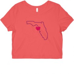 Ladies Slim Fit Crop Top Tee