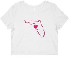 Ladies Slim Fit Crop Top Tee