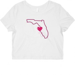 Ladies Slim Fit Crop Top Tee