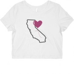 Ladies Slim Fit Crop Top Tee