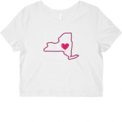 Ladies Slim Fit Crop Top Tee