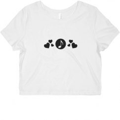 Ladies Slim Fit Crop Top Tee