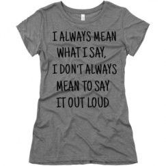 Ladies Slim Fit Super Soft Triblend Tee