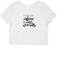 Ladies Slim Fit Crop Top Tee