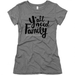 Ladies Slim Fit Super Soft Triblend Tee