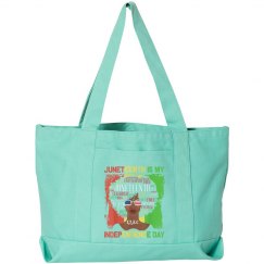 Lg Tote- Juneteenth 1 - Wash Black