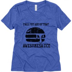 Ladies Relaxed Fit Super Soft Triblend V-Neck Tee