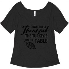 Grateful & Thankful The Turkey's On The Table