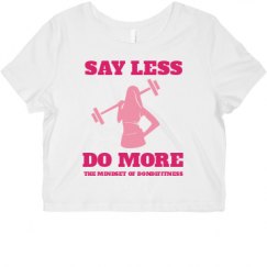 Ladies Slim Fit Crop Top Tee