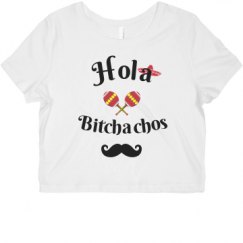 Ladies Slim Fit Crop Top Tee