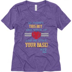 Ladies Relaxed Fit Super Soft Triblend V-Neck Tee