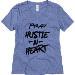 Ladies Relaxed Fit Super Soft Triblend V-Neck Tee