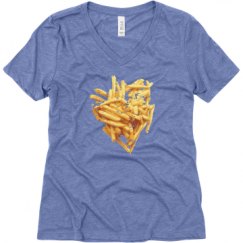 Ladies Relaxed Fit Super Soft Triblend V-Neck Tee