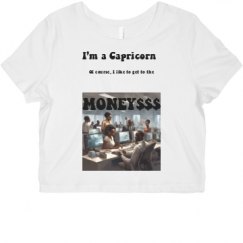 Ladies Slim Fit Crop Top Tee