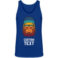 Custom Text Rainbow Shades Bigfoot Unisex Tank Top