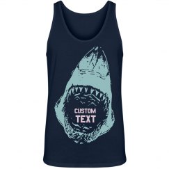 Custom Text Shark Bite Unisex Tank Top