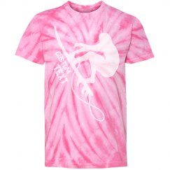 Custom Text Summer Surfer Graphic Youth Tie-Dye Tee  