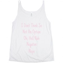 Ways To Say No Pink Text Plus Size Tank Top