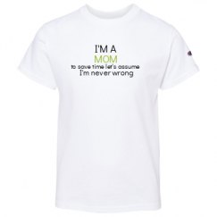 Youth Champion Short Sleeve Tagless Tee