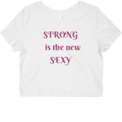 Ladies Slim Fit Crop Top Tee