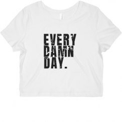 Ladies Slim Fit Crop Top Tee