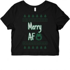 Ladies Slim Fit Crop Top Tee