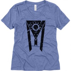Ladies Relaxed Fit Super Soft Triblend V-Neck Tee