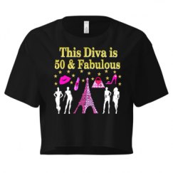 Ladies Festival Cali Crop Top Tee