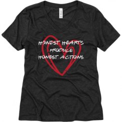 Ladies Relaxed Fit Super Soft Triblend V-Neck Tee