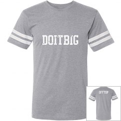 Grey and white stripe off top T-Shirt